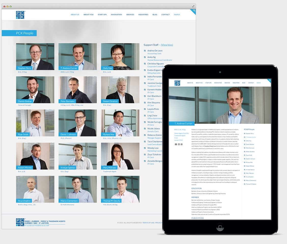 PCK - Web Design for a Toronto Law Firm